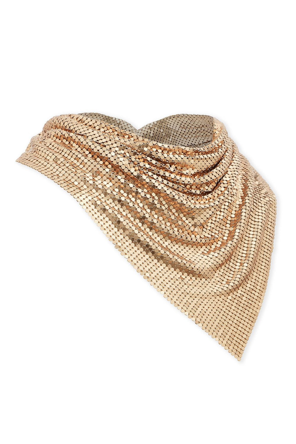 RABANNE-Pixel Scarf - Gold-GOLD