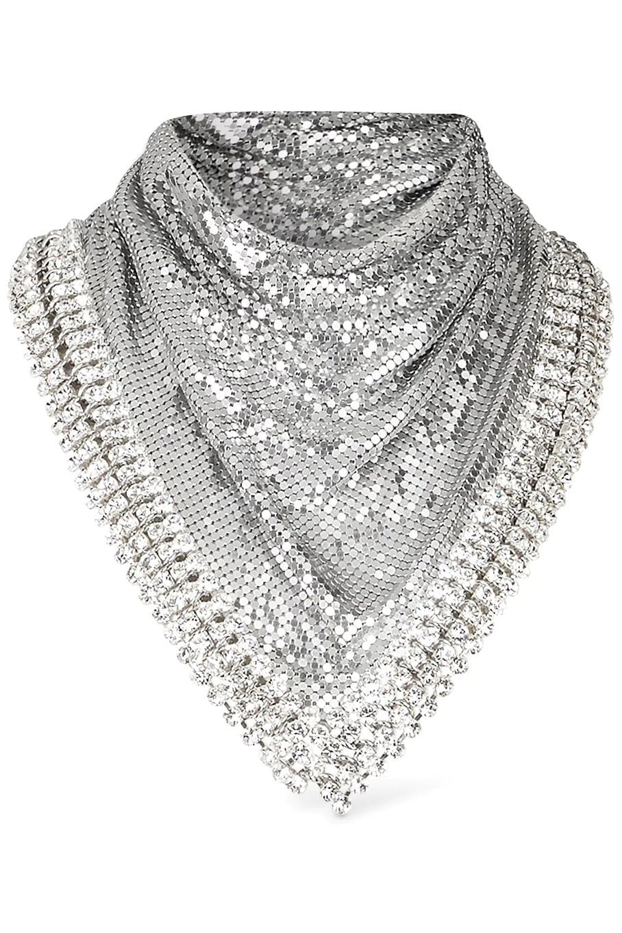 RABANNE-Silver Pixel Scarf-SILVER