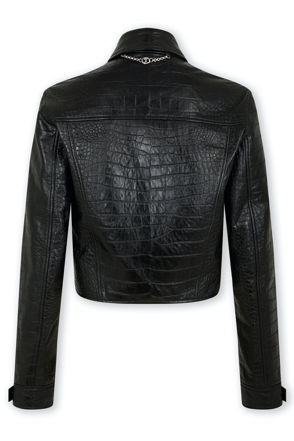 RABANNE-Embossed Crop Jacket-