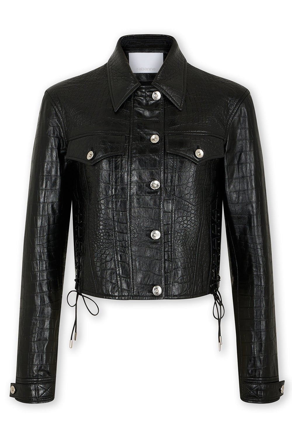 RABANNE-Embossed Crop Jacket-