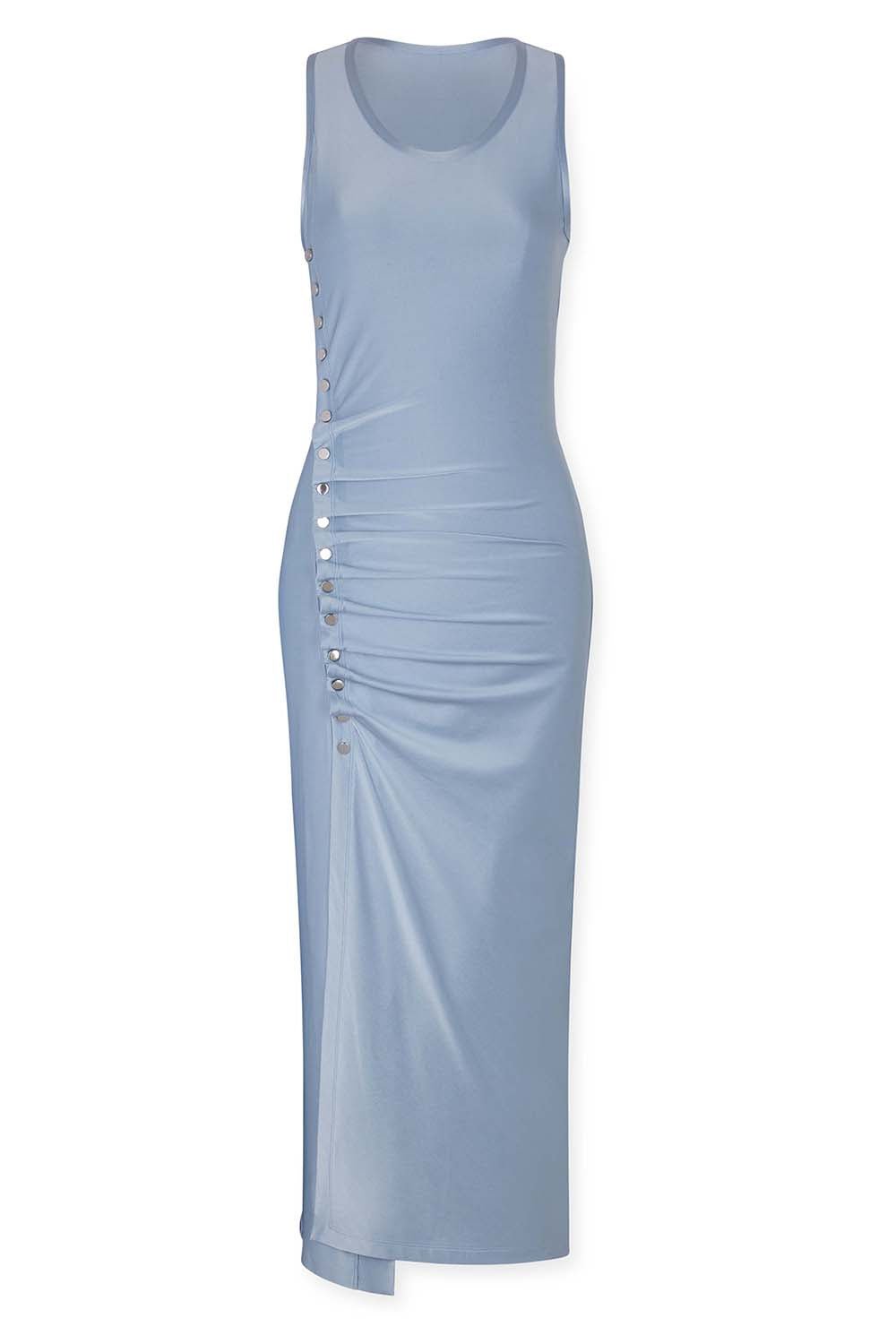 RABANNE-Sleeveless Faded Pression Dress-