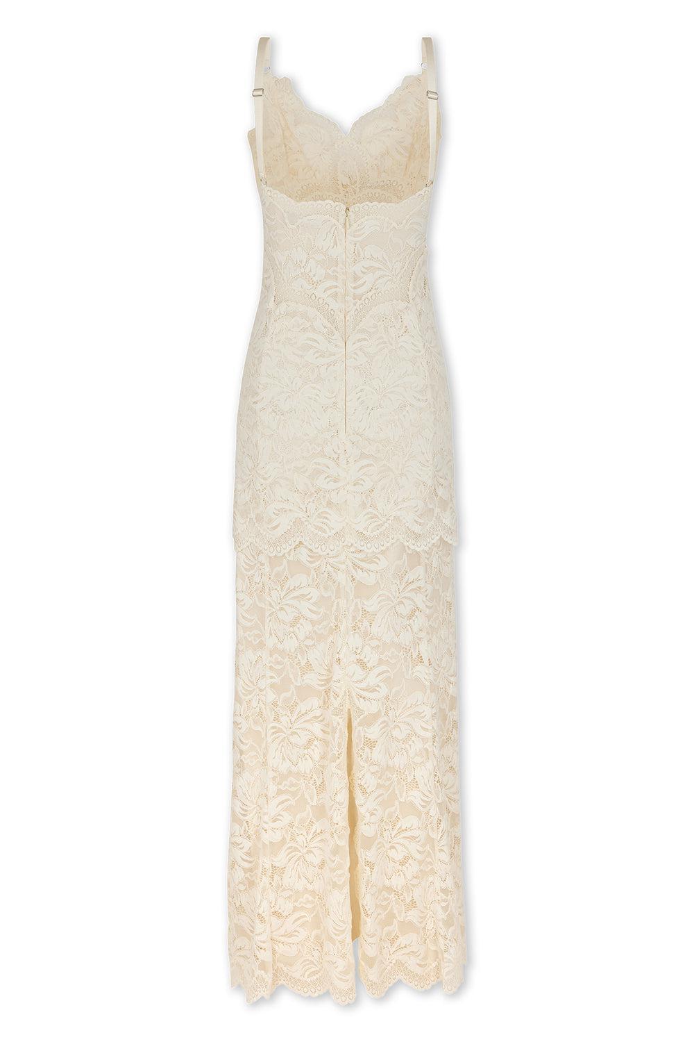 SLEEVELESS VNECK SLIP DRESS-IVORY-34-CLOTHINGDRESSCASUAL-RABANNE