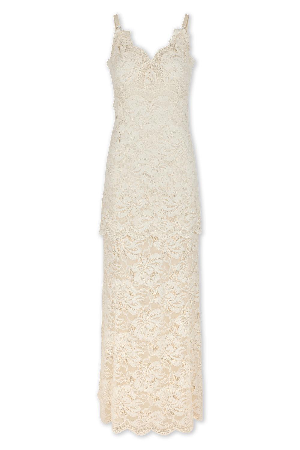 SLEEVELESS VNECK SLIP DRESS-IVORY-34-CLOTHINGDRESSCASUAL-RABANNE
