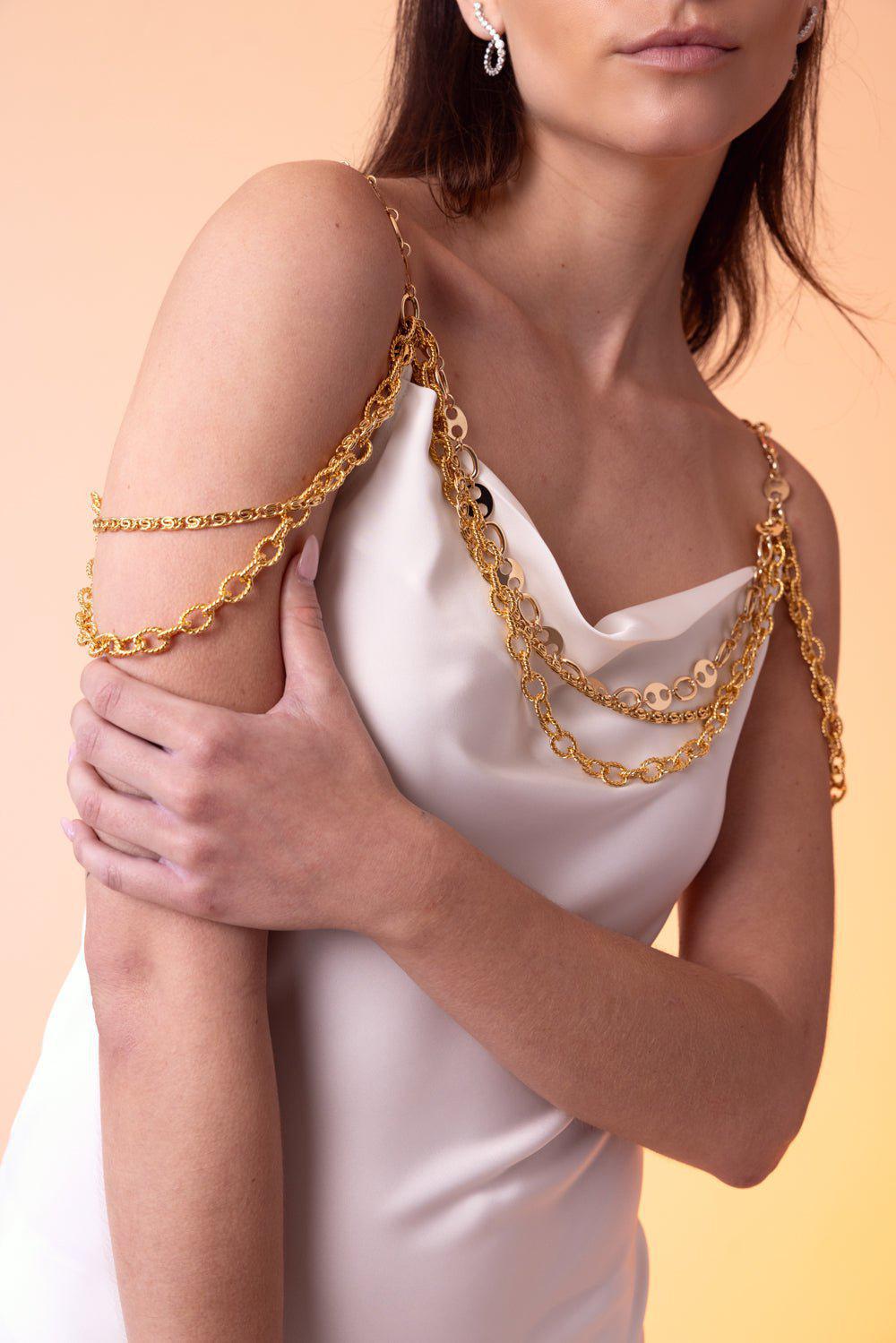 RABANNE-Chain Slip Dress-