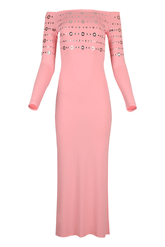 Embellished Off The Shoulder Dress