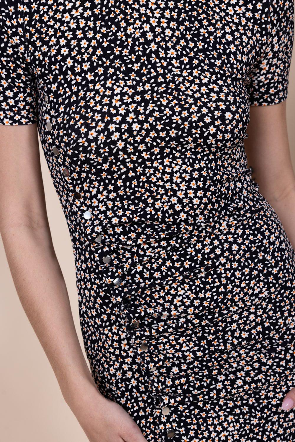 RABANNE-Ruched Mini Dress-
