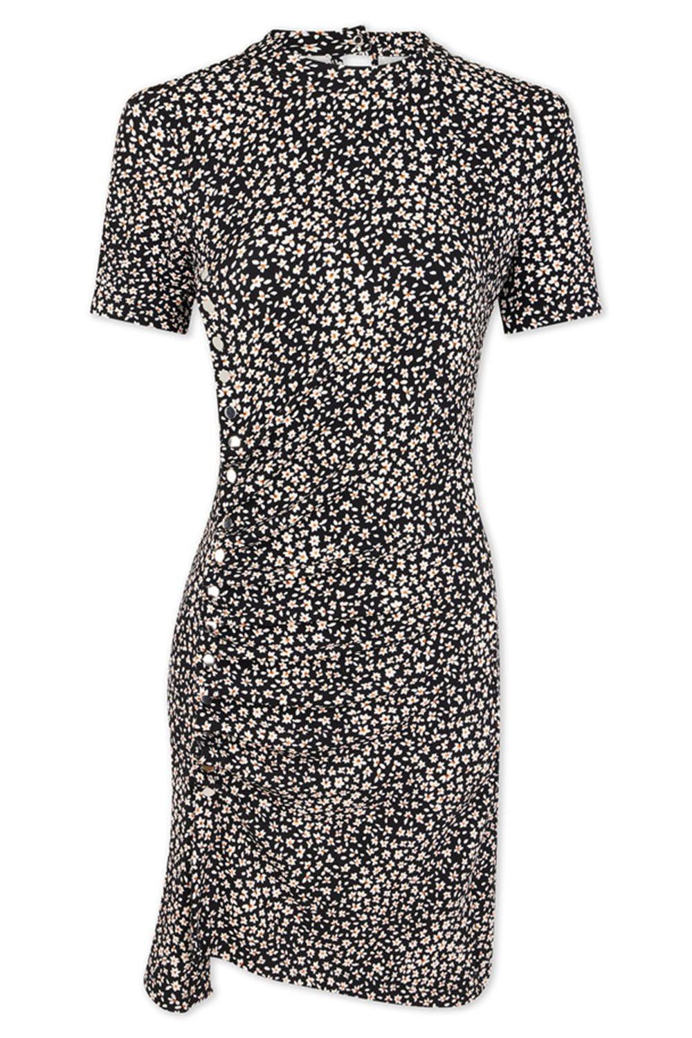 RABANNE-Ruched Mini Dress-