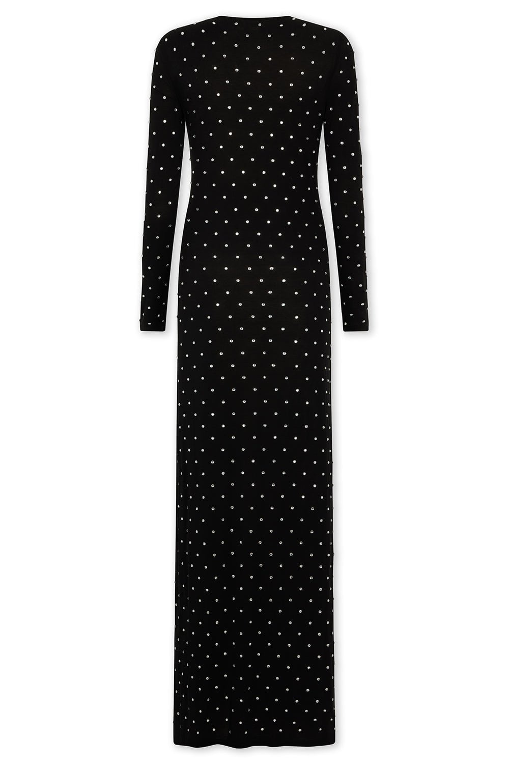 RABANNE-Crystal Embellished Long Dress-