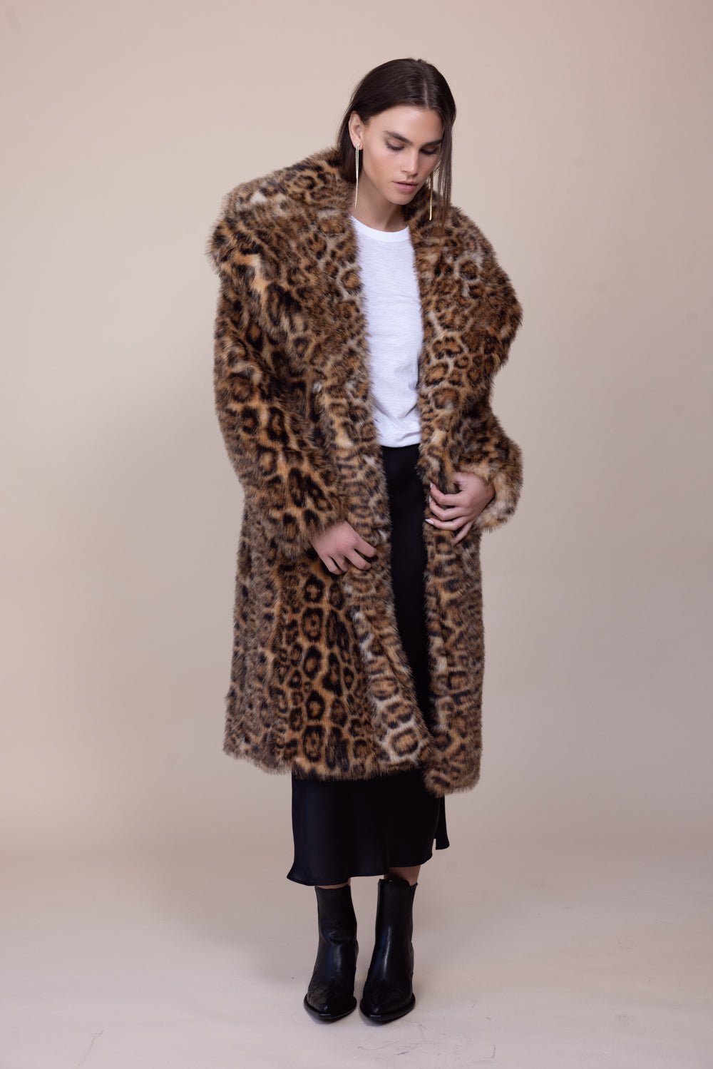 RABANNE-Faux Fur Coat-LEOPARD