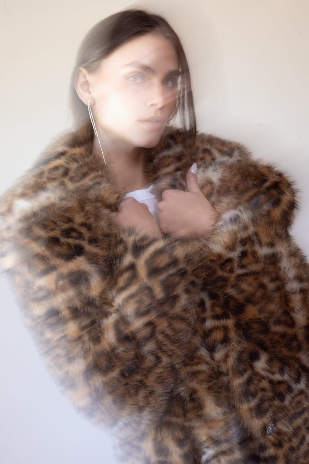 RABANNE-Faux Fur Coat-LEOPARD