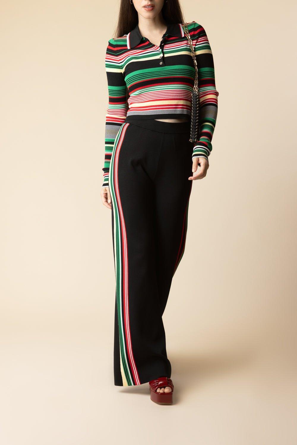 RABANNE-Side Striped Pant-