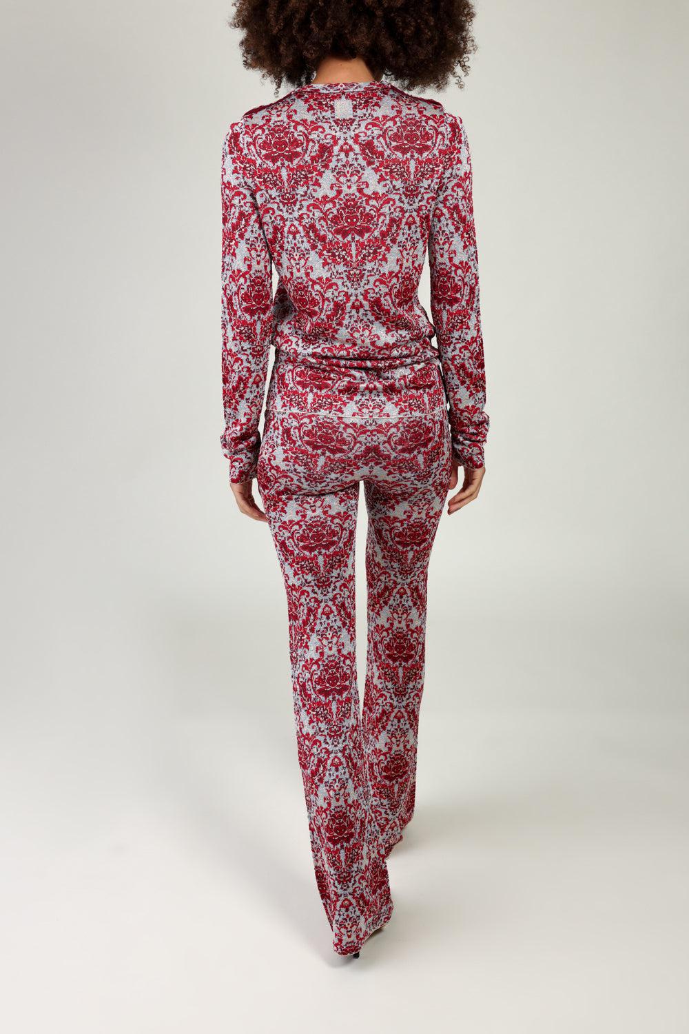 PAISLEY PANT-RED/SILV-XS-CLOTHINGPANTCASUAL-Vendor