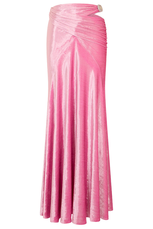 Embellished Cut Out Maxi Skirt