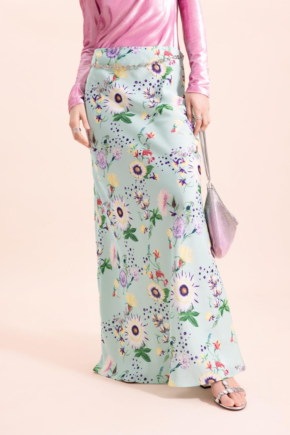 Satin Maxi Skirt-GRNPRORG-36-CLOTHINGSKIRTMAXI-RABANNE