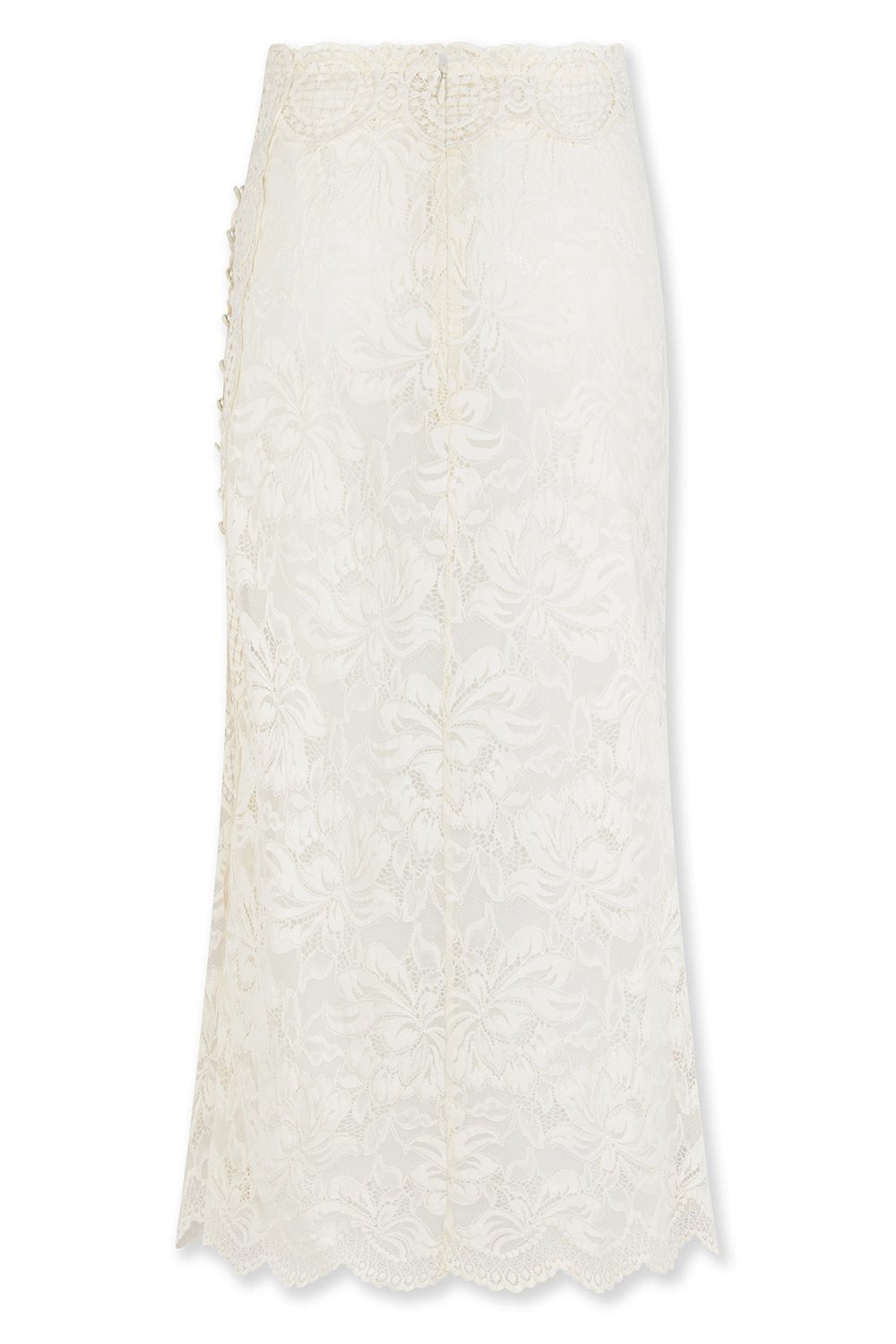 RABANNE-Lace Midi Skirt-