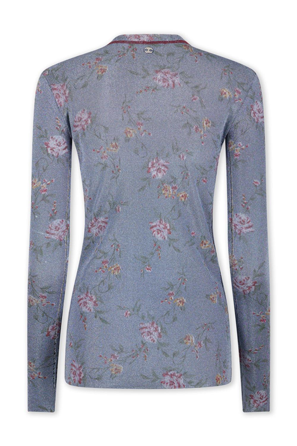 FLORAL CREWNECK CARDIGAN-LIGHT BLUE-XS-CLOTHINGTOPCARDIGAN-RABANNE