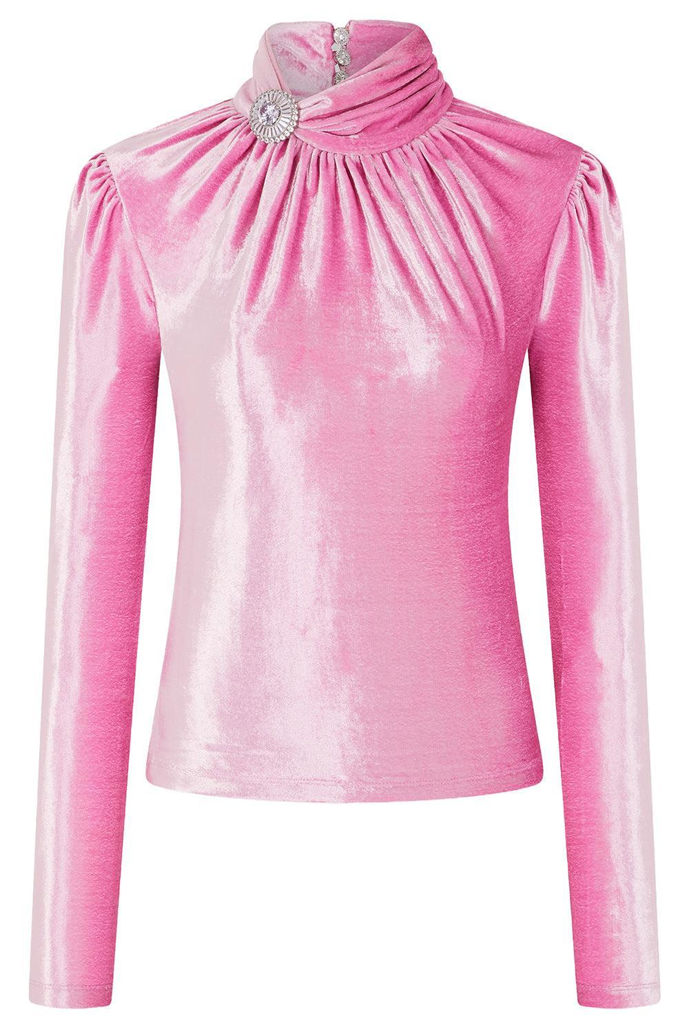 Velour Longsleeve Haute Top-CAMLIAPK-36-CLOTHINGTOPKNITS-RABANNE