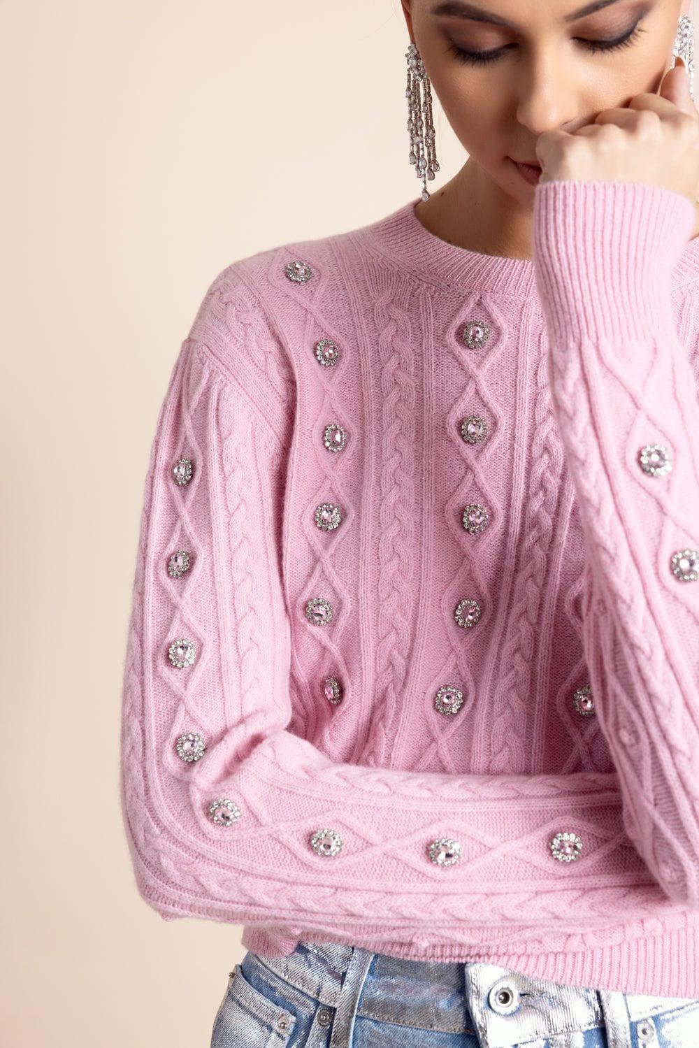 RABANNE-Pull Over Cardigan - Powder Pink-