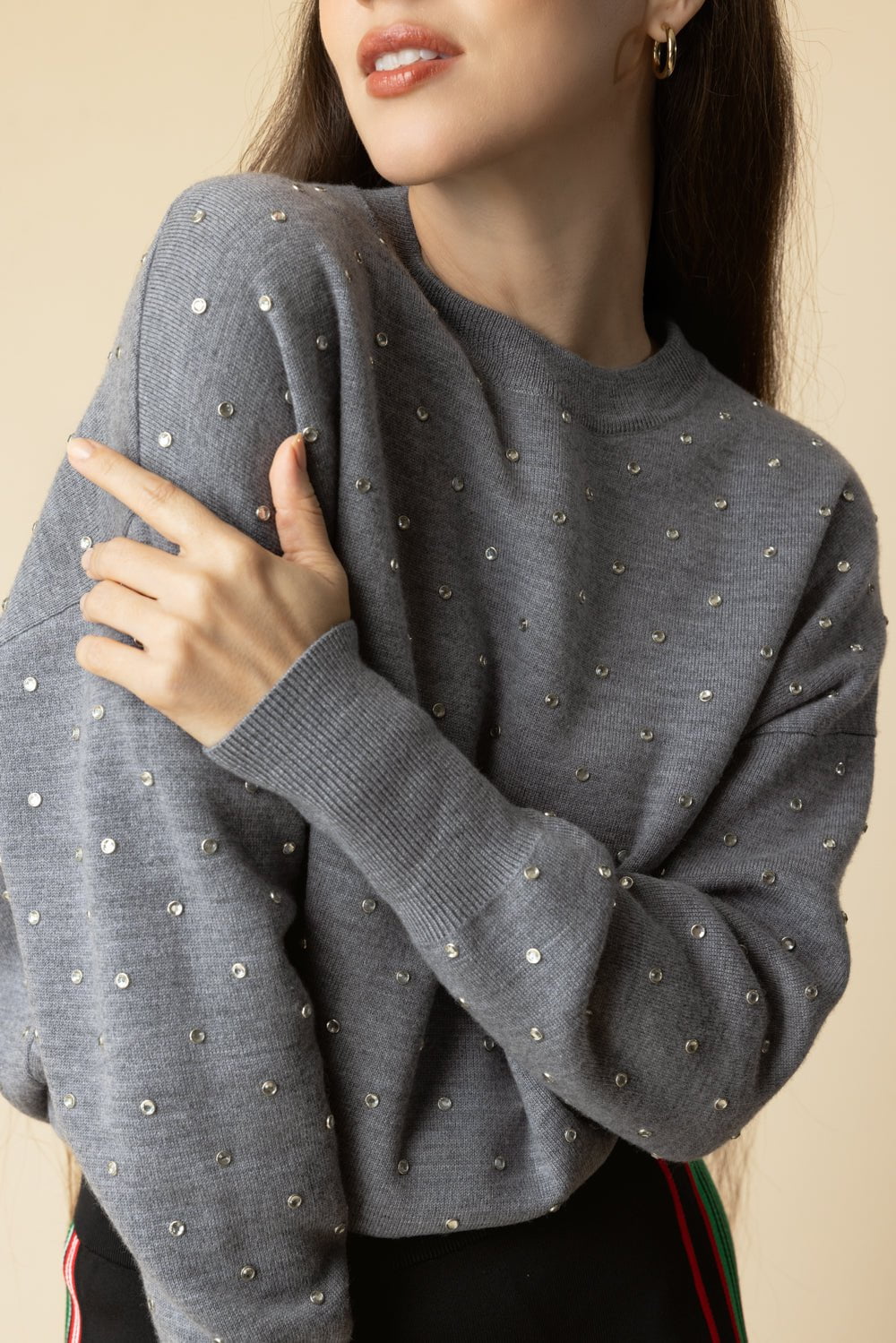 RABANNE-Crystal Embellished Sweater-