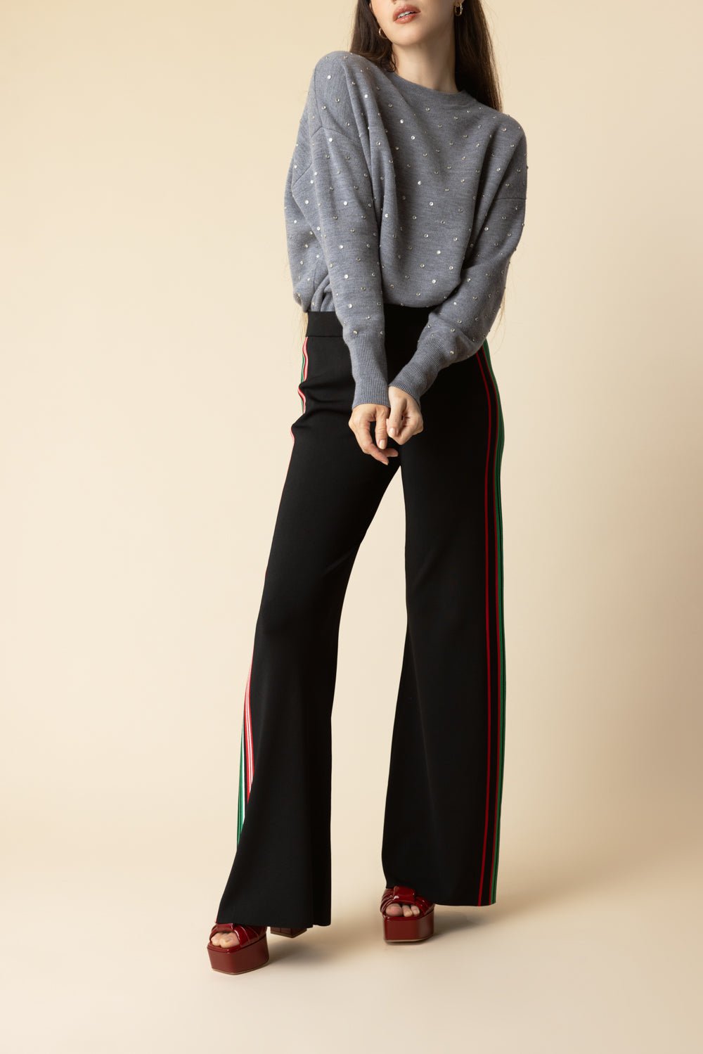 RABANNE-Crystal Embellished Sweater-