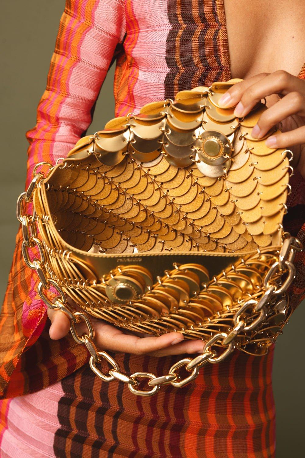 Rabanne Chainmail Shoulder Bag Gold