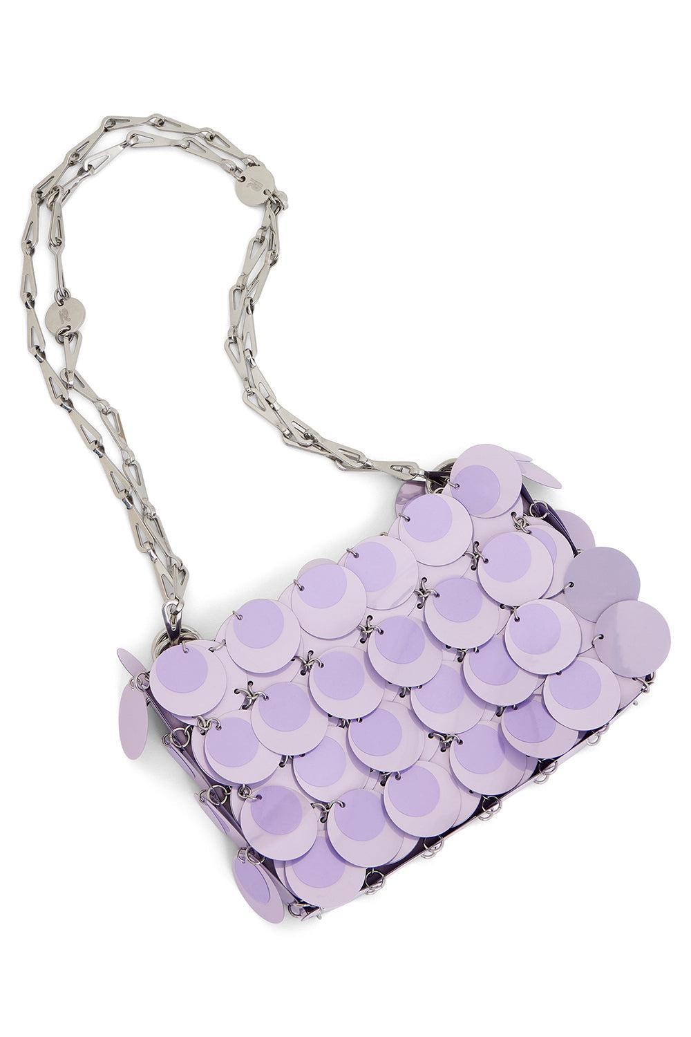 DISC SPARKLE HANDBAG - LILAC-LILACSIL-O/S-HANDBAGSHOULDER-RABANNE