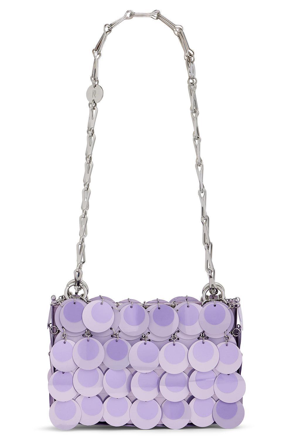 DISC SPARKLE HANDBAG - LILAC-LILACSIL-O/S-HANDBAGSHOULDER-RABANNE