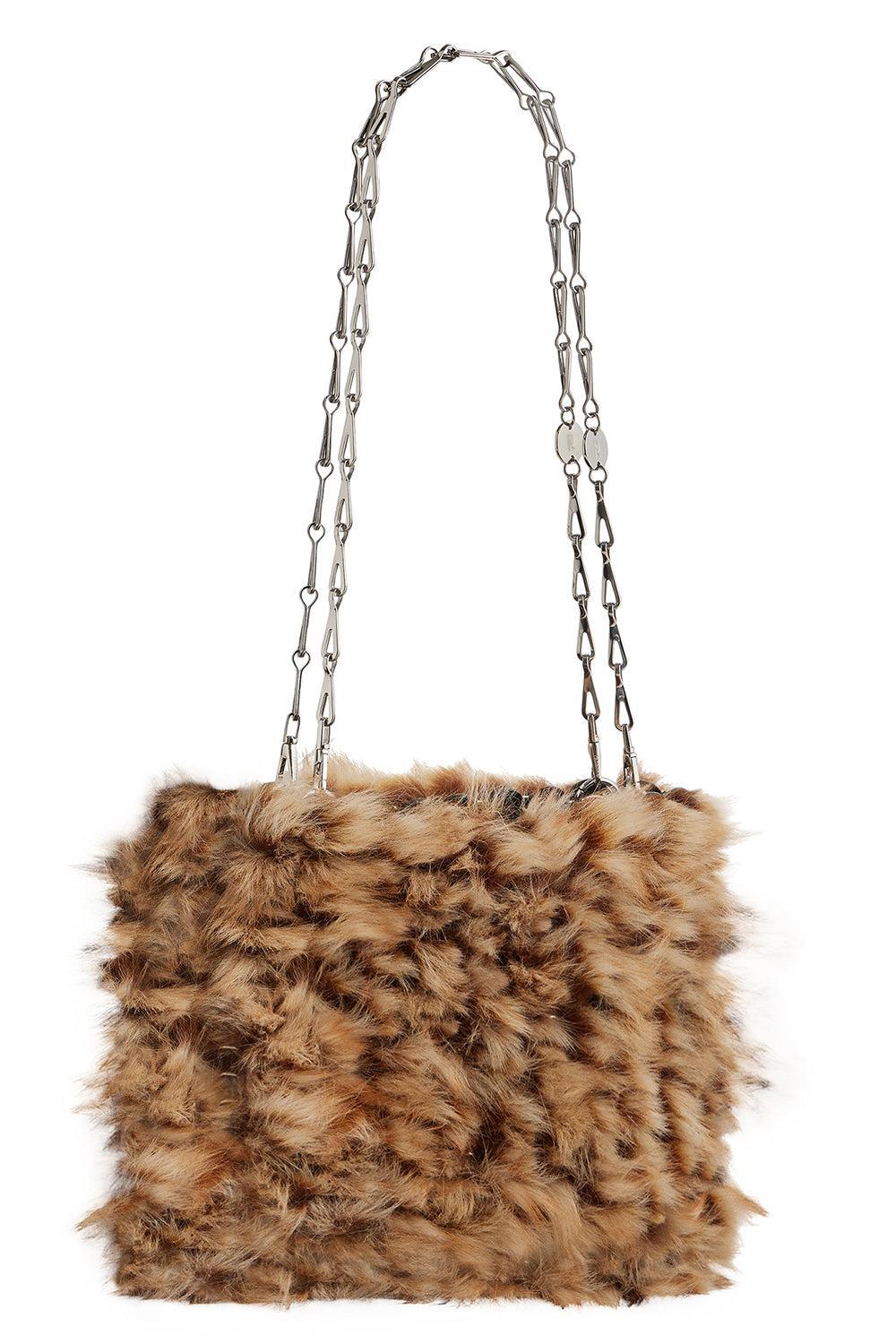 Fur Shoulder Bag-NATURAL-HANDBAGSHOULDER-RABANNE