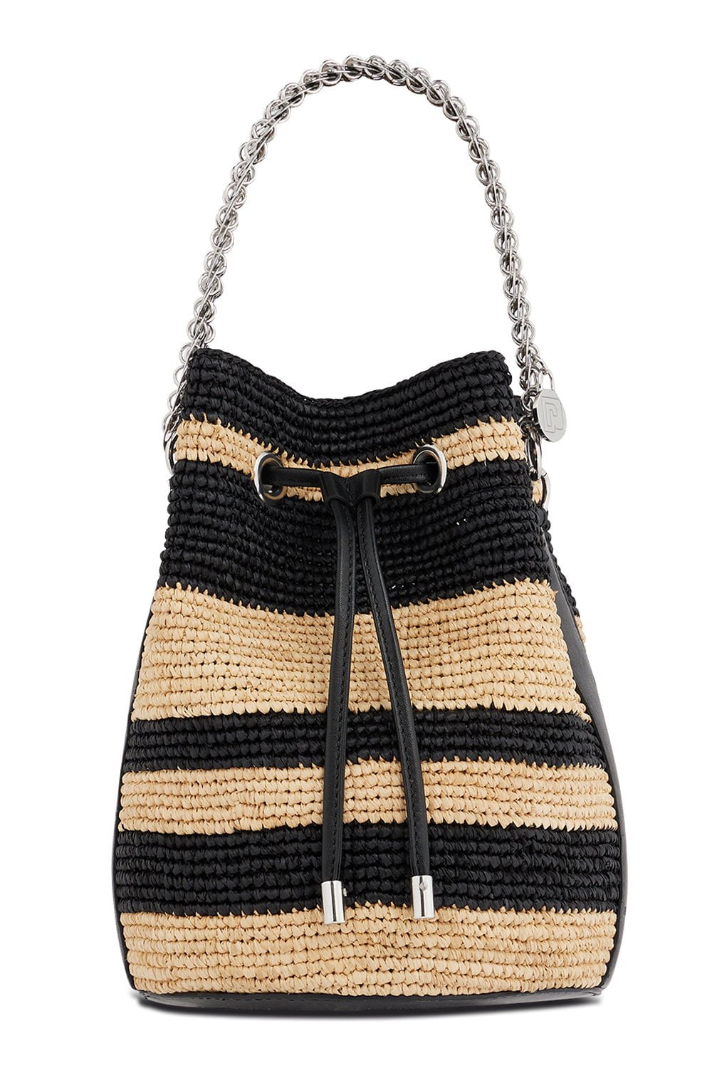 RABANNE-Bourse Bag-NATURAL/BLACK