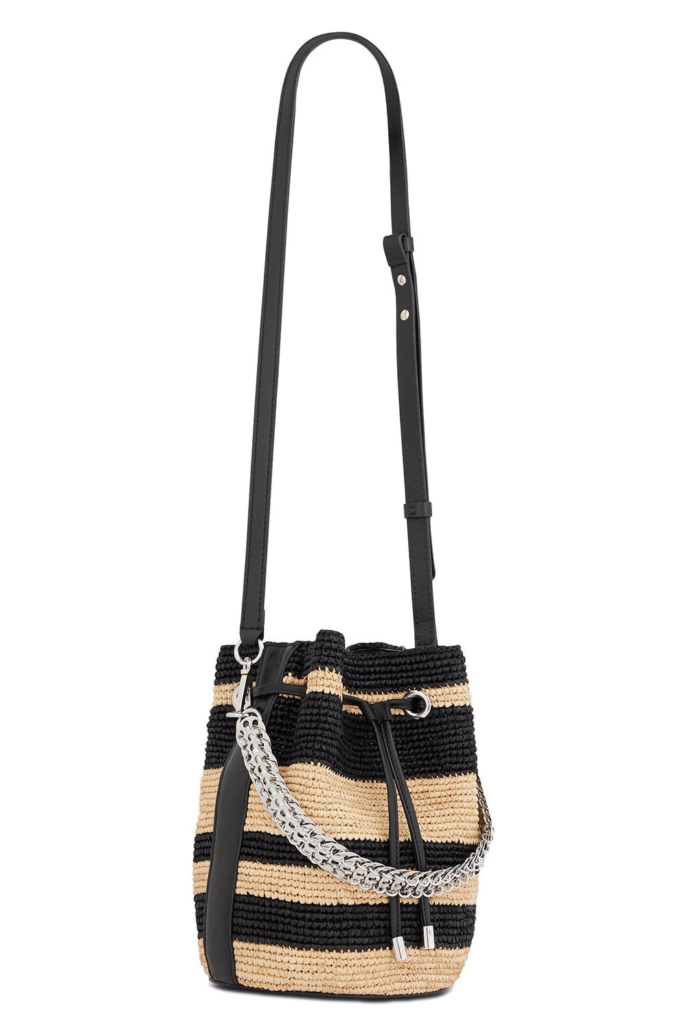 RABANNE-Bourse Bag-NATURAL/BLACK