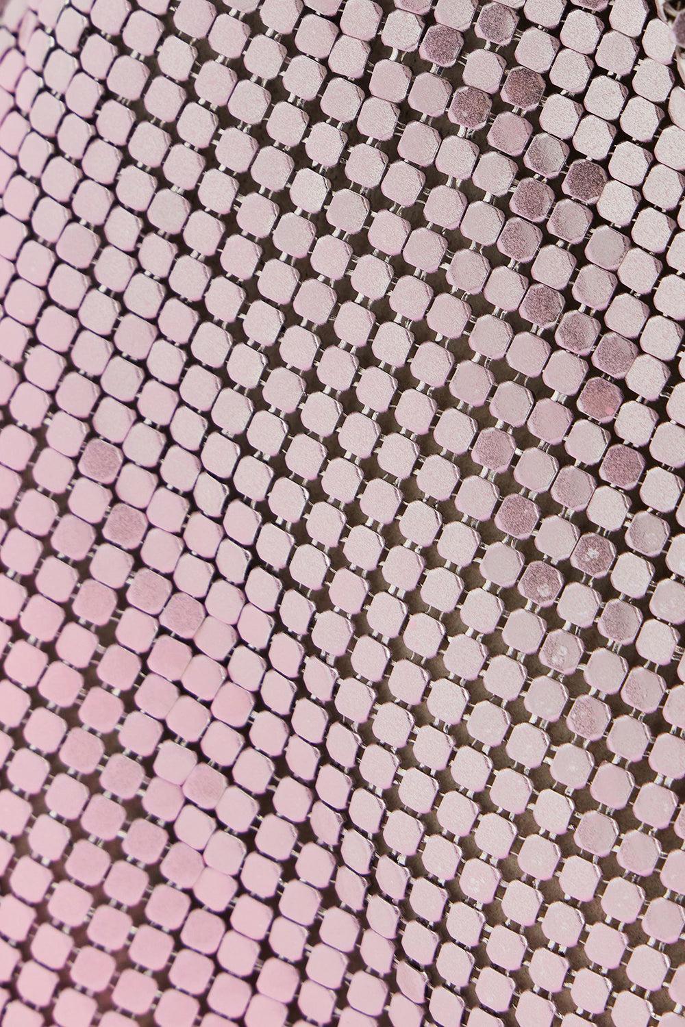 Chainmail Shoulder Bag - Pink-PINK-HANDBAGSHOULDER-RABANNE