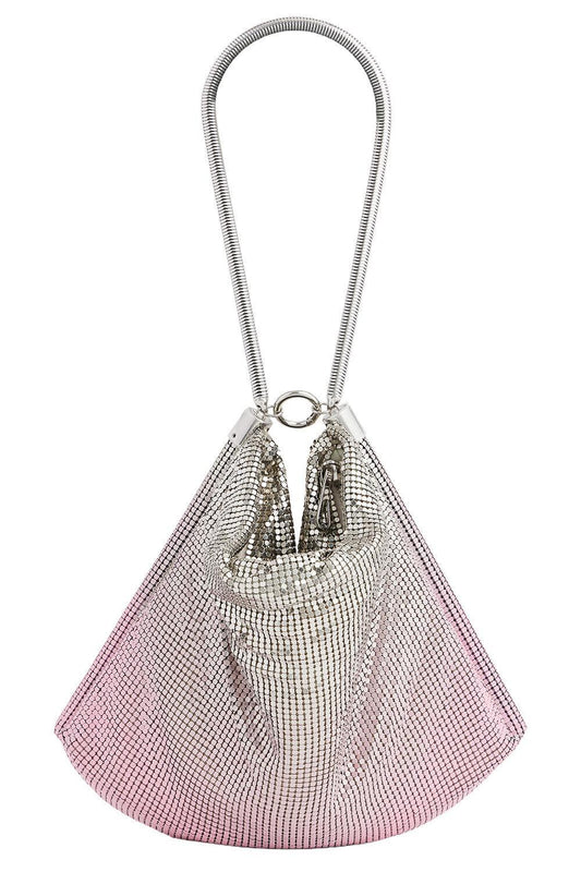 Chainmail Shoulder Bag - Pink-PINK-HANDBAGSHOULDER-RABANNE
