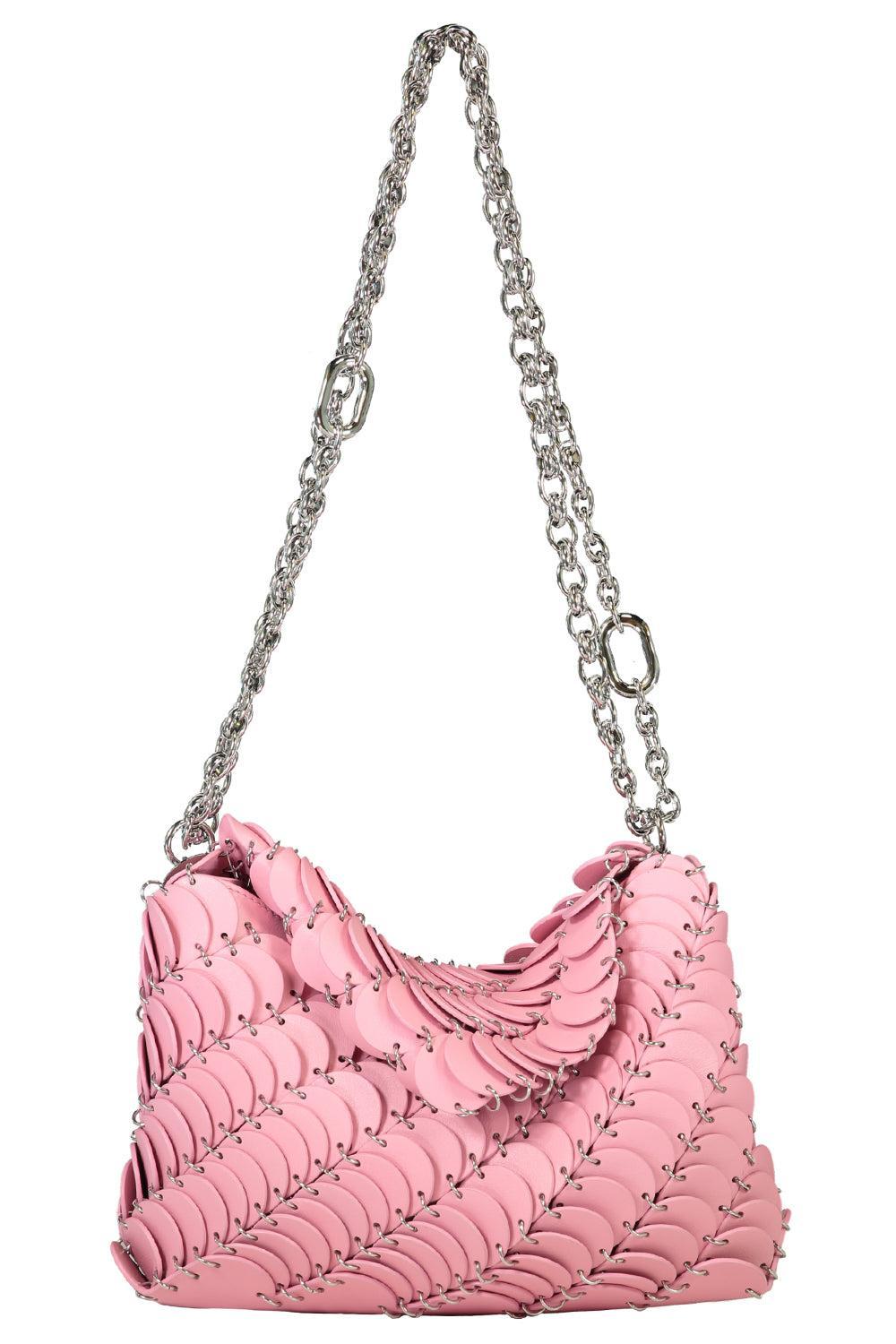 Paco Night Bag - Pink Silver-PINK-HANDBAGSHOULDER-RABANNE
