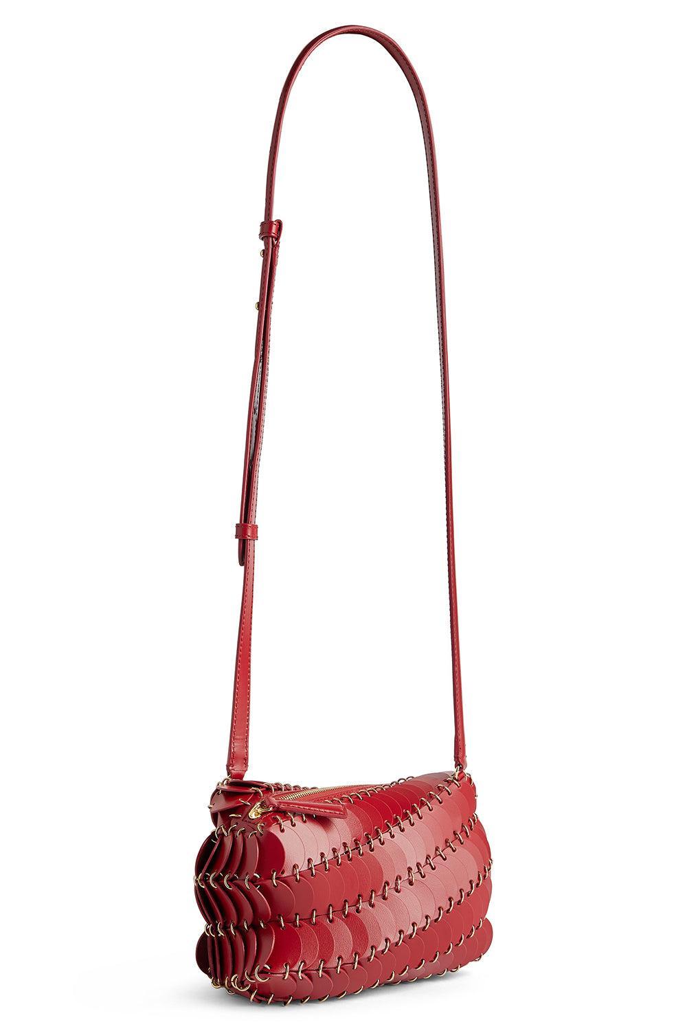 Red Paco Shoulder Bag-REDLTGLD-HANDBAGSHOULDER-RABANNE