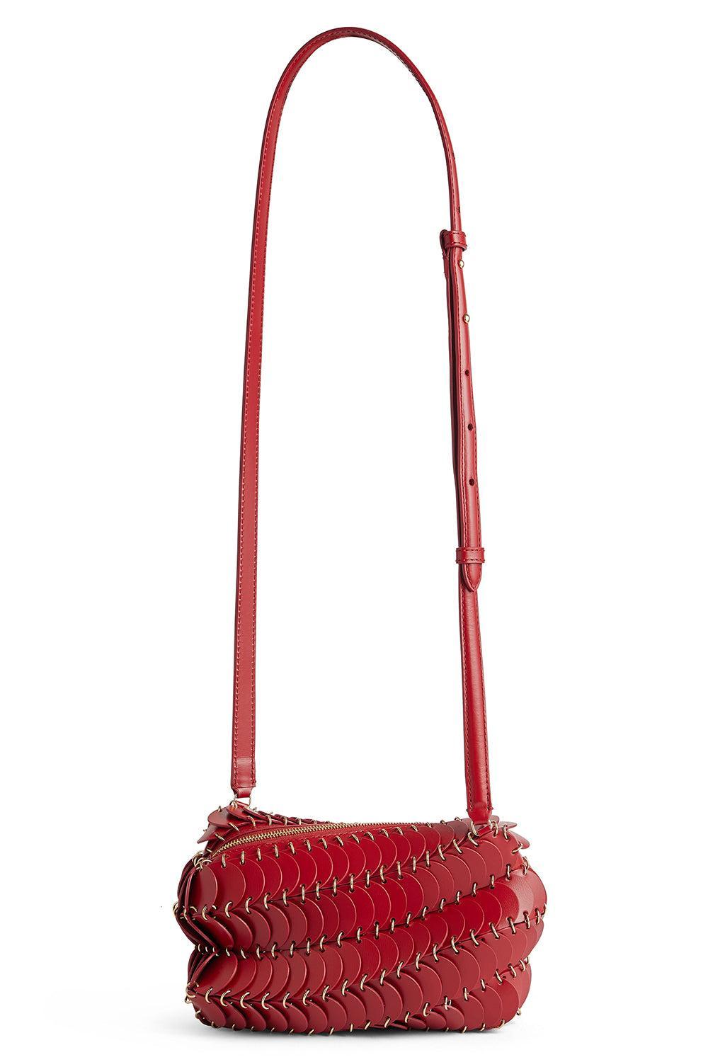 Red Paco Shoulder Bag-REDLTGLD-HANDBAGSHOULDER-RABANNE