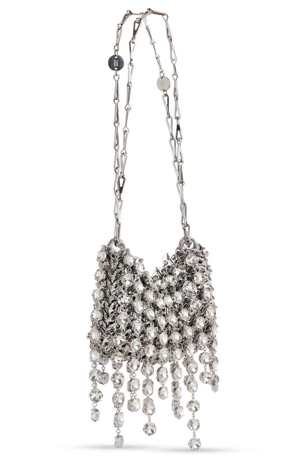 RABANNE-1969 Embellished Strass Nano Bag-SILVER
