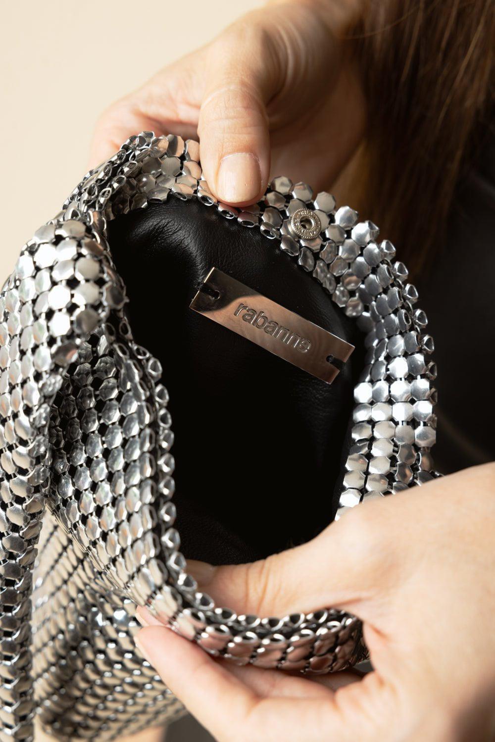 paco rabanneのマイクロショルダーバック Mini Pixel Bag - Silver | RABANNE – Marissa Collections