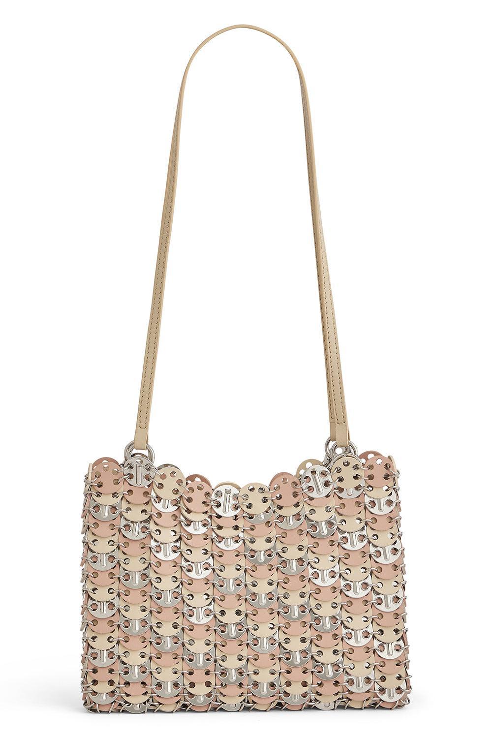 Tricolor Nano Bag - Blush/Silver-SLVBLUSH-HANDBAGSHOULDER-RABANNE