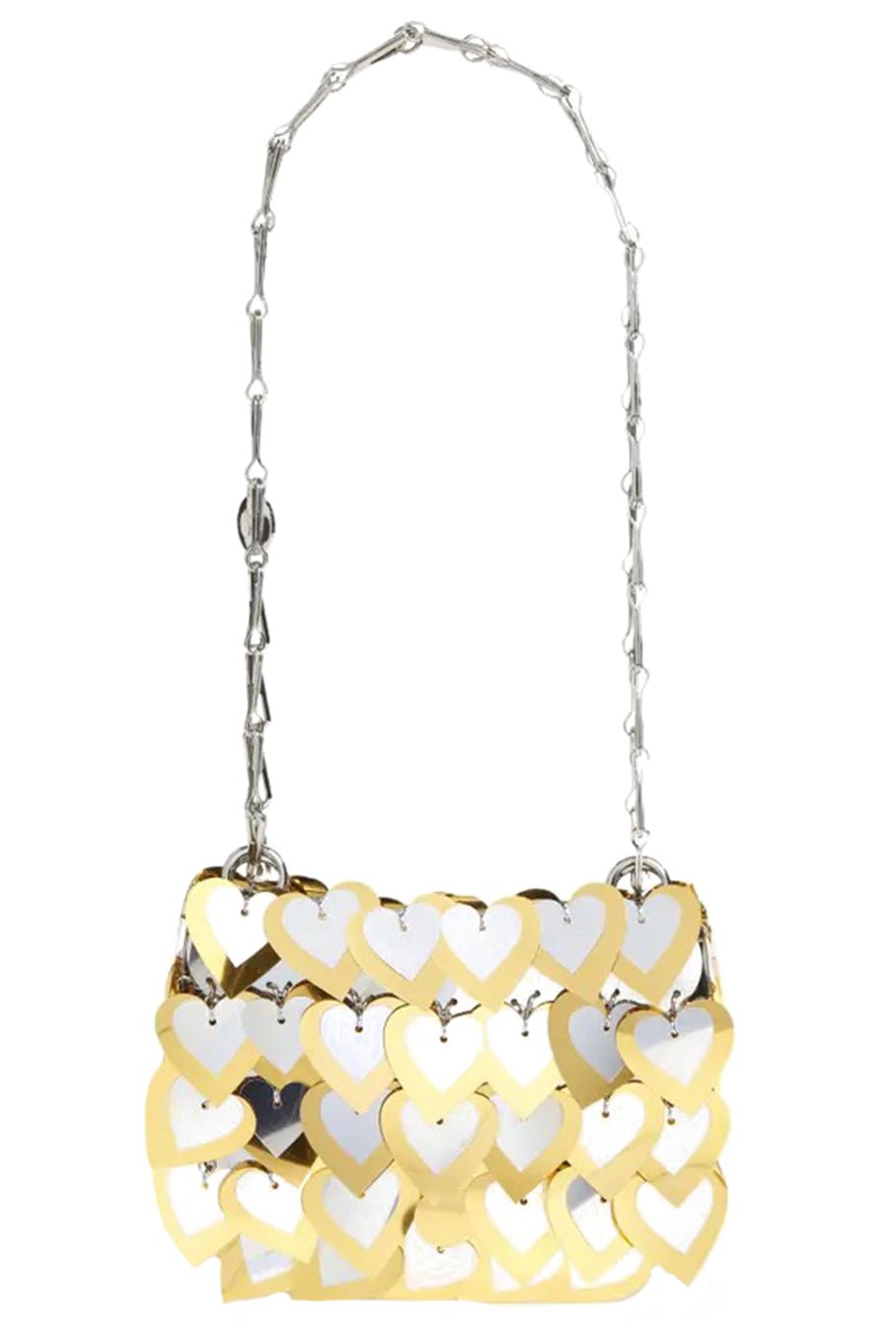 RABANNE-Silver/Gold Sparkle Nano Handbag-SLV/GLD