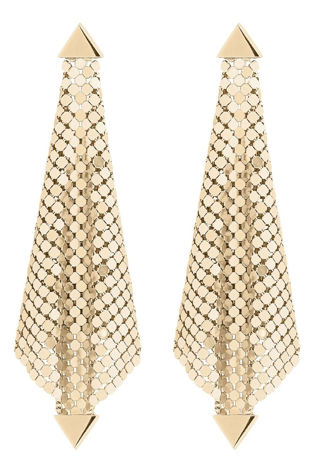 RABANNE-Chainmail Earrings - Gold-GOLD