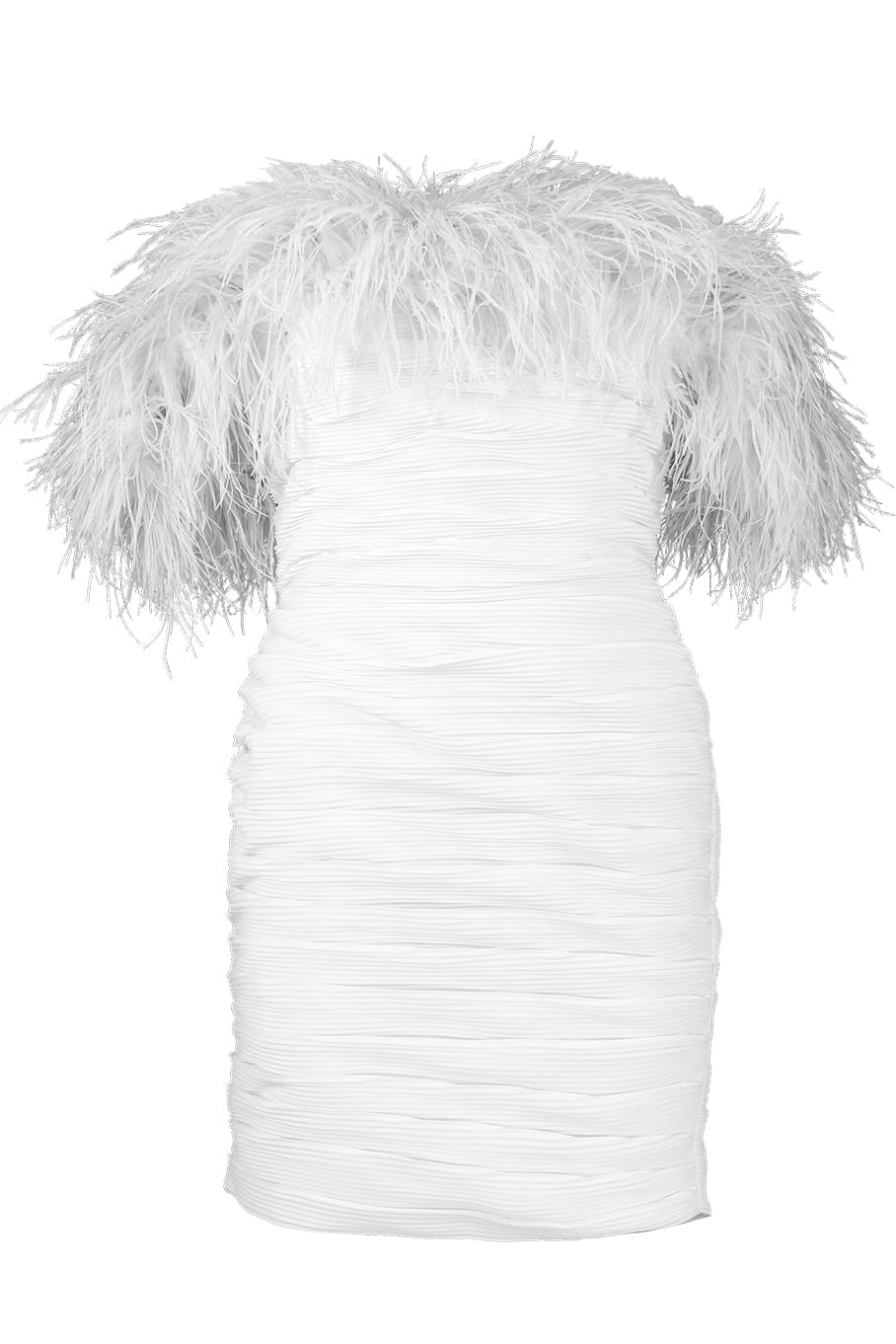 RACHEL GILBERT-Zion Mini Pleated Dress- Ivory-
