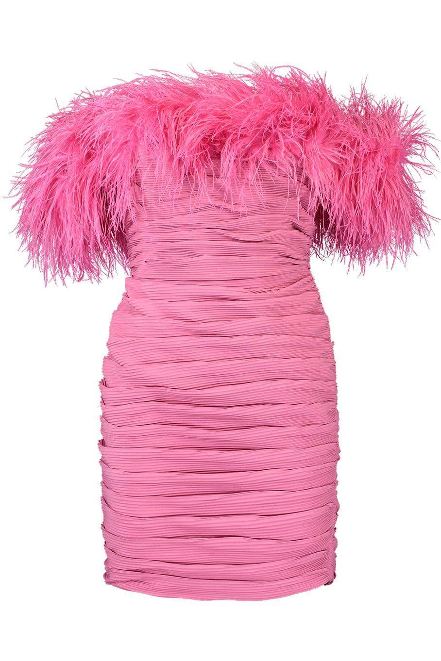 rachel gilbert pink dress Rachel Gilbert Bow Mini Dress