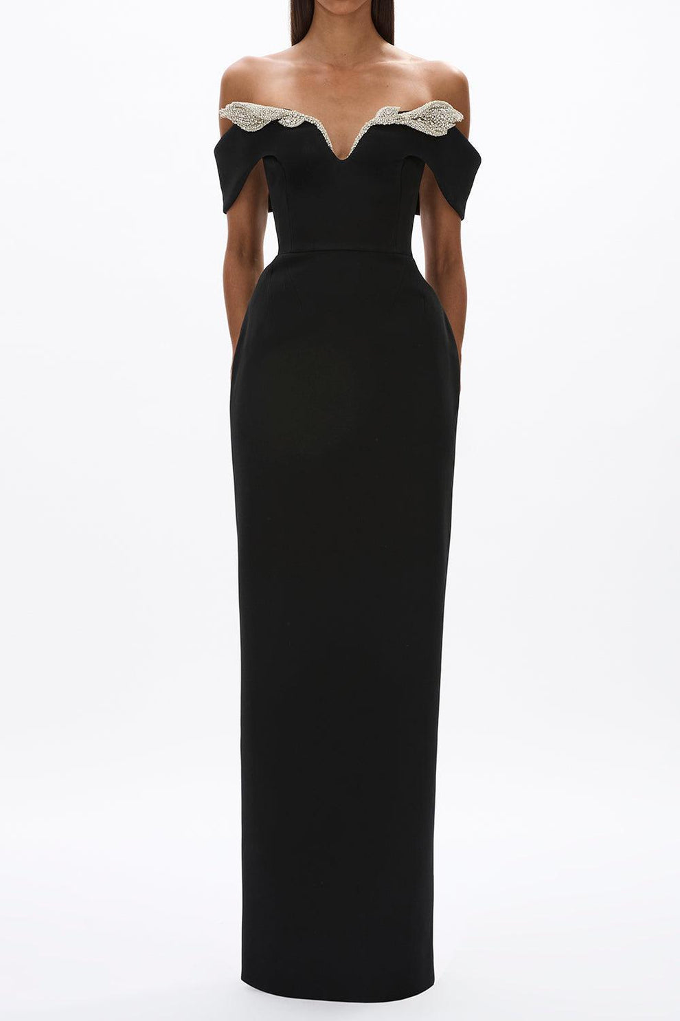 rachel gilbert evening dresses Rachel Gilbert, Amari embellished gown, Women, Black, US 10, Dresses, Materialmix