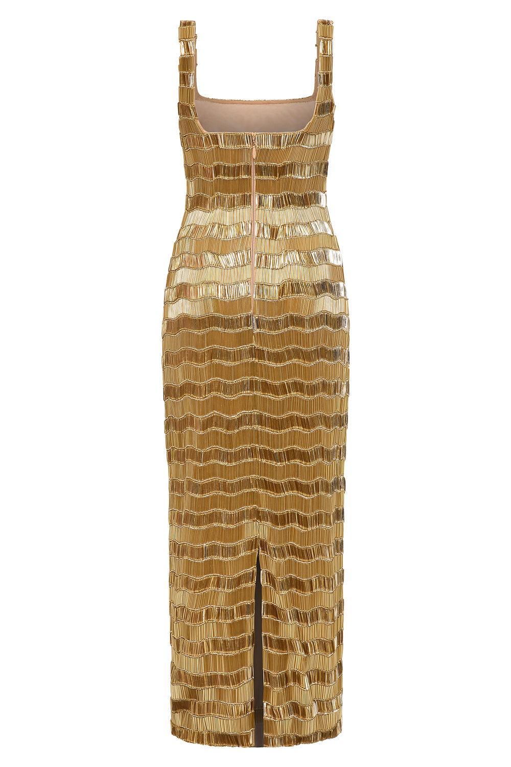  Mailk Dress-GOLD-2-CLOTHINGDRESSGOWN-RACHEL GILBERT 