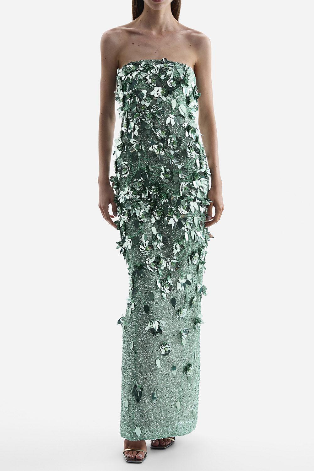 Hugo Strapless Gown-GREEN-2-CLOTHINGDRESSGOWN-RACHEL GILBERT