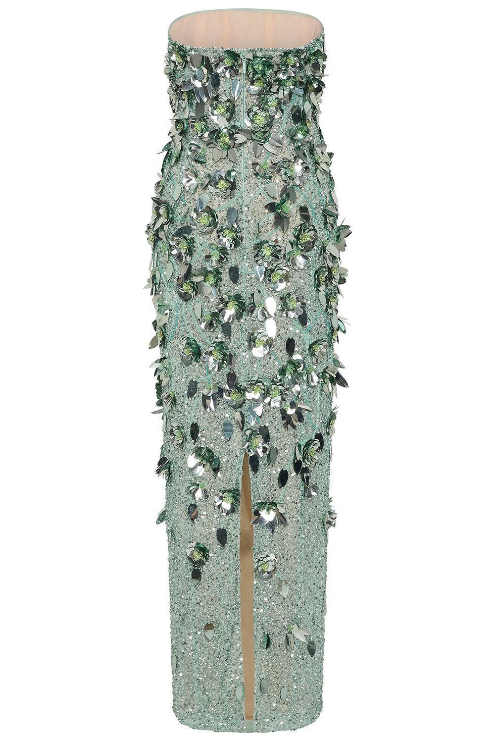 Hugo Strapless Gown-GREEN-2-CLOTHINGDRESSGOWN-RACHEL GILBERT