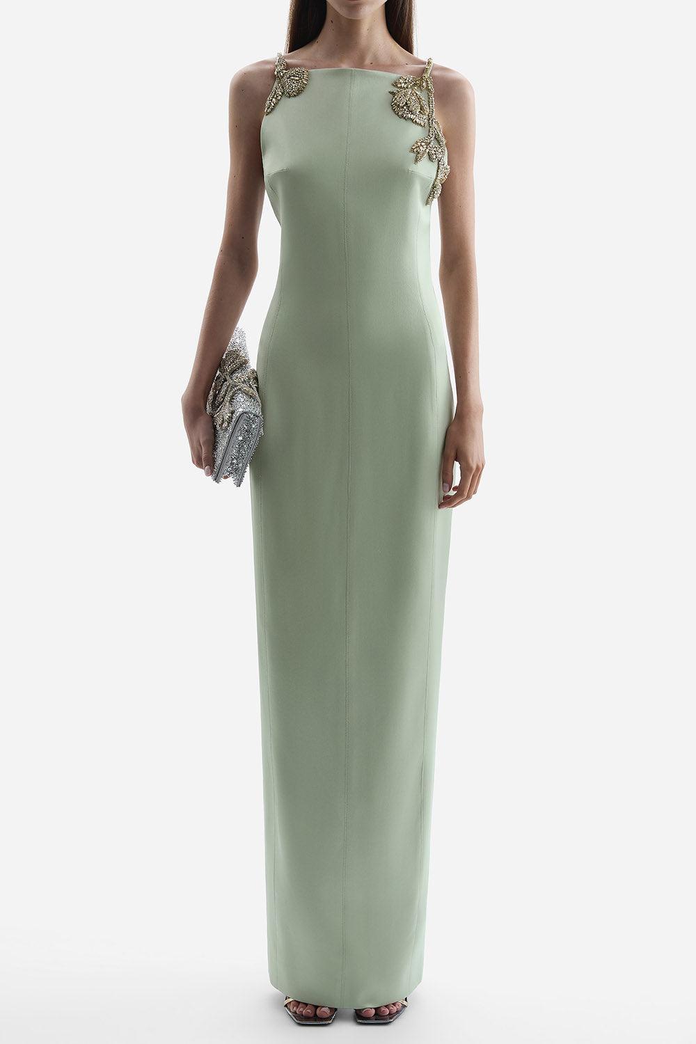  Sorrento Column Gown-GREEN-4-CLOTHINGDRESSGOWN-RACHEL GILBERT 