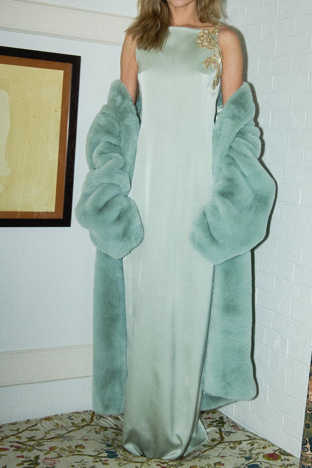 Sorrento Column Gown-GREEN-4-CLOTHINGDRESSGOWN-RACHEL GILBERT