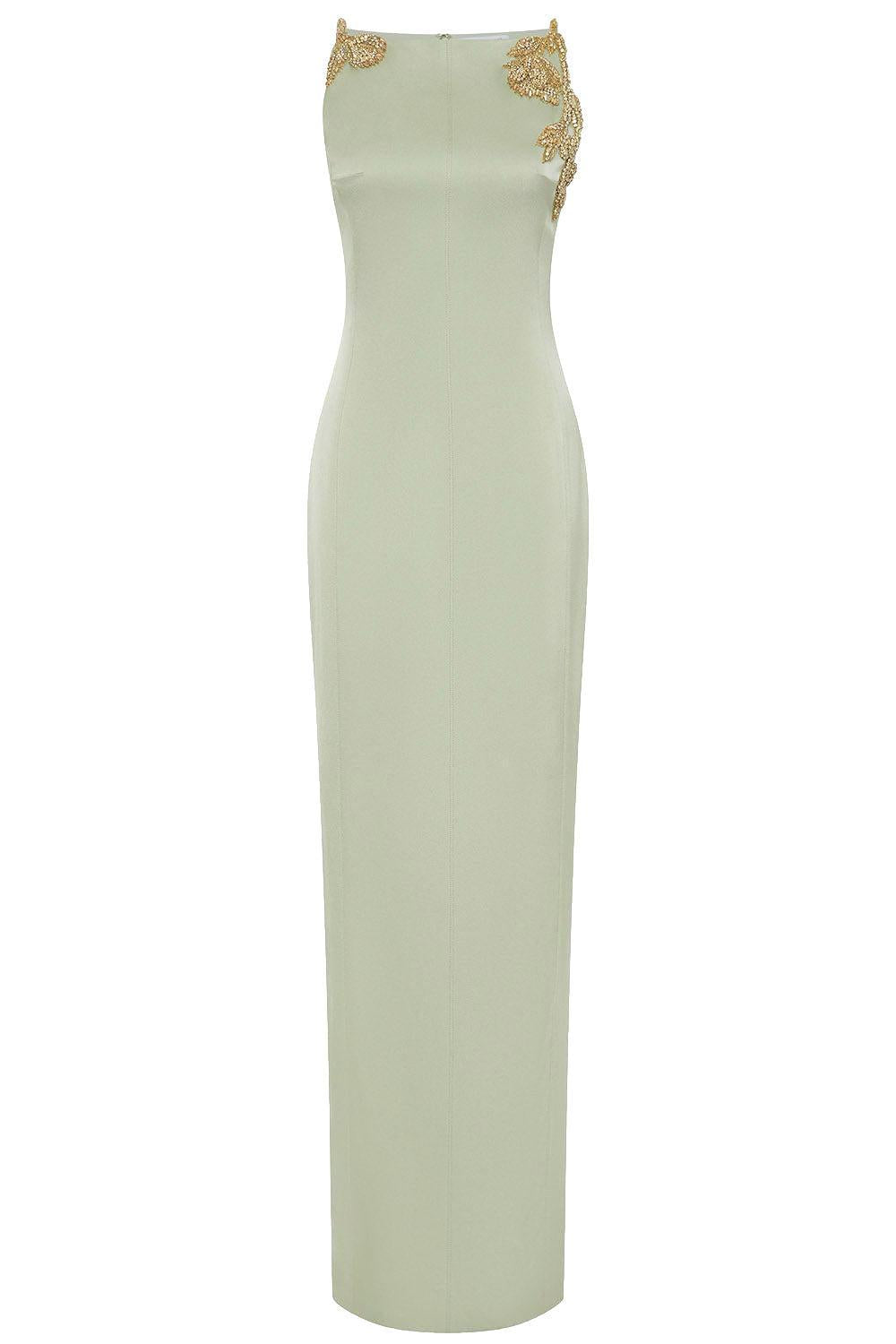  Sorrento Column Gown-GREEN-4-CLOTHINGDRESSGOWN-RACHEL GILBERT 
