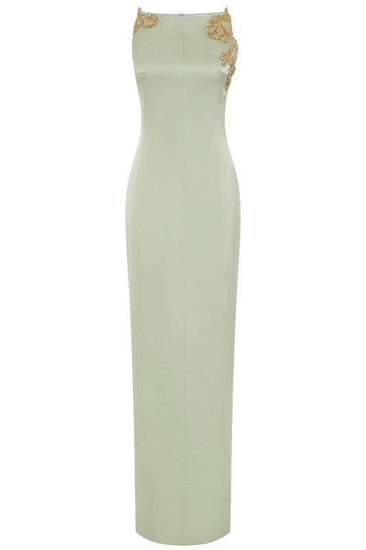 Sorrento Column Gown-GREEN-4-CLOTHINGDRESSGOWN-RACHEL GILBERT